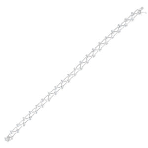 Bracelet in 18k white gold with app.1ct in round diamonds