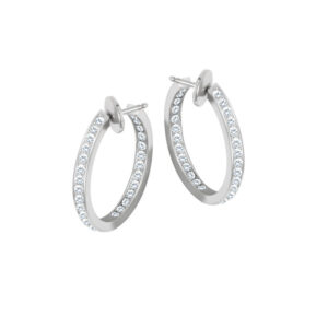 Cartier diamond hoop earrings in 18k white gold