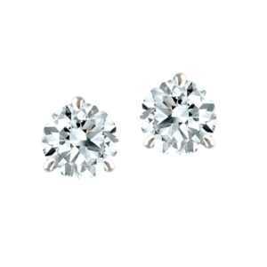 GIA Certified Round Brilliant Studs .72cts E-I-1 .72cts E-SI-2 set in 18k white gold