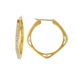 diamond hoop earrings in 18k