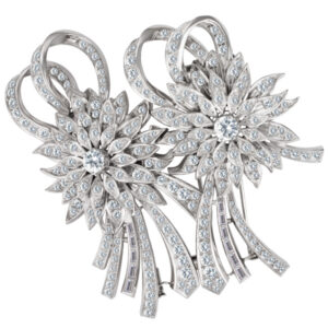 Sunflower Diamond Broach W/ App. .65 Cts Center Stones (H-I, I1), Tdw Over 8.2