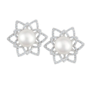 Divine 18k white gold earrings