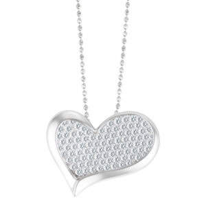 Heart diamond pendant