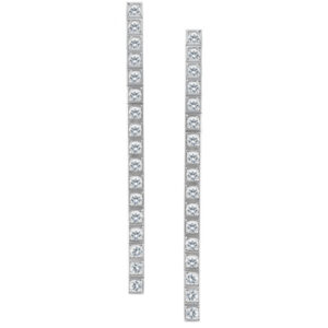 Cartier Lanieres drop earrings in 18k white gold. 1.00ct in diamonds.