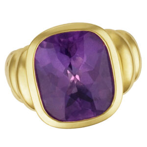 David Yurman amethyst ring in sterling silver and 14k