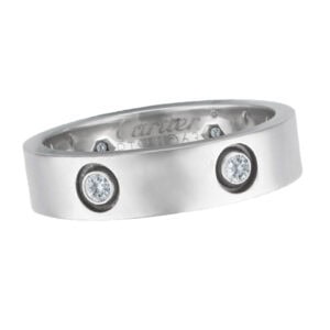 Cartier Love ring with 6 diamonds in 18k white gold