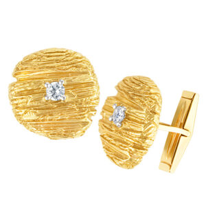 Cufflinks In 14k With Appr 0.50 Carats In Diamonds