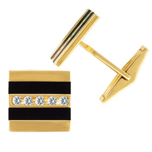 Cufflinks in 14k with appr 0.50 carats in diamonds