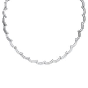 Diamond necklace in 14k white gold