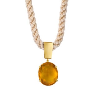 Intaglio pendant in 14k with citrine