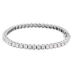 Platinum diamond line bracelet with approx. 7.35 carats (G color, VS1 clarity)