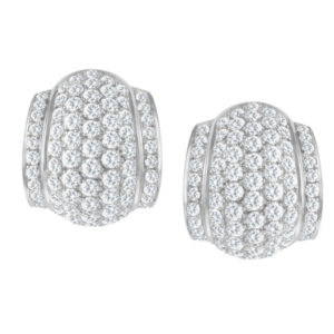 Diamond earclips in 18k white gold