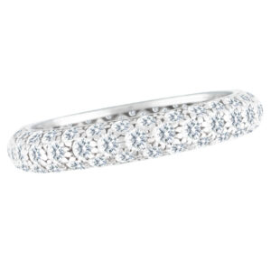 Tiffany & Co. Etoile three-row pave diamond band in platinum w/ 0.53 cts