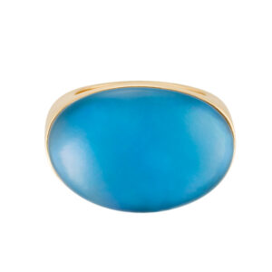 Vhernier 18k rose gold "Smart" ring with blue topaz and MOP