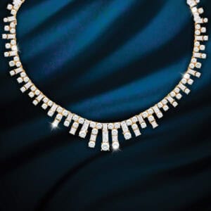 Royal  White & Clean Diamond Necklace with over 40 carats in round and baguettes diamond VS Clarity