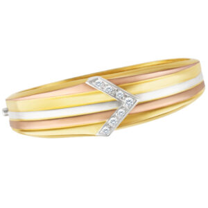 Italian design bangle in 18k