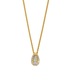 Cartier crystal diamond drop pendant in 18k