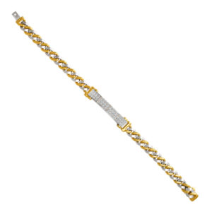 Diamond bracelet in 18k white & yellow gold with app. 1.90 cts in diamonds