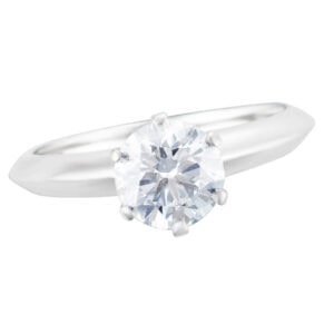 Tiffany & Co diamond engagement ring in platinum setting