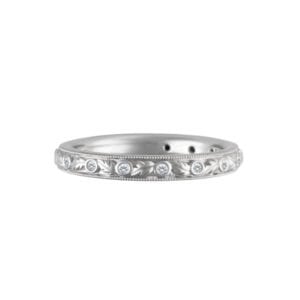 Ritani 18k w/g  Romantique wedding band