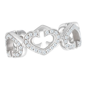 Cartier C heart diamond ring