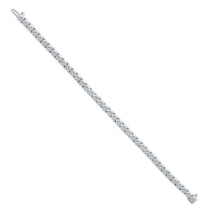 Tennis bracelet with app. 13 cts in diamonds in 18k white gold