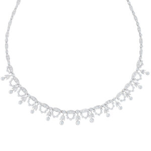 Diamond necklace in 18k white gold