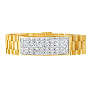 Diamond I.D. bracelet in 18k