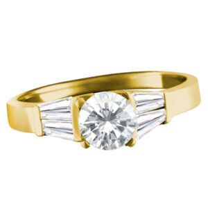 GIA Certified Diamond 1.07 cts (G color, I1 Clarity). Set in 18k white gold stud.