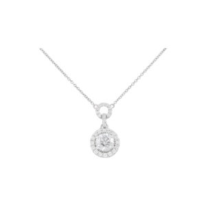 Diamond pendant in 14k white gold