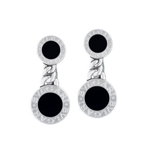 Bvlgari Onyx 18k White Gold Earrings