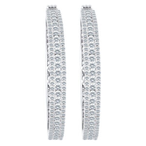 18k white gold and diamond earrings