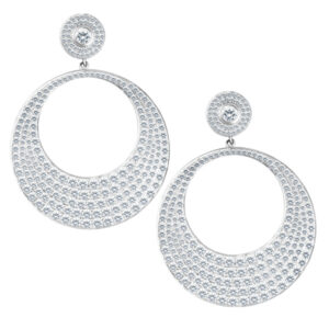 14k white gold and diamond earrings