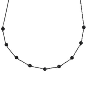 Black diamond necklace in 14k gold