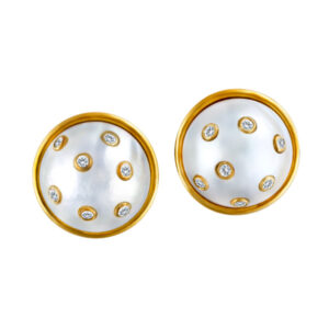 18k & Diamond Pearl Earrings