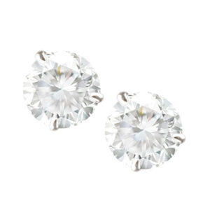 Diamond Studs In 14k white gold