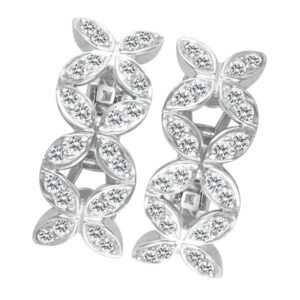 Diamond earrings with app 0.50 cts in diamonds