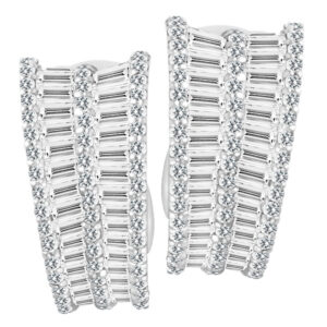 Diamonds earrings with in 14k white gold