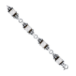 Lagos Caviar White Topaz Bracelet in 18k and sterling silver