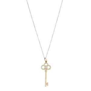 Tiffany & Co Key with diamonds on a chain