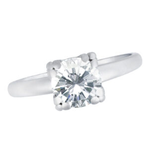 app. 1 carat diamond ring in platinum, N color-SI2