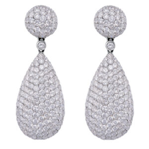 18k white gold and diamond  earrings