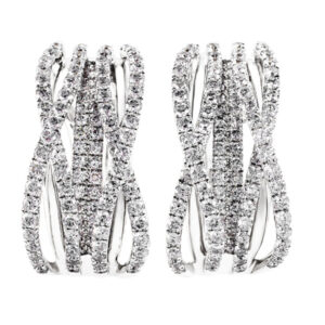 Diamond earrings in 18k white gold