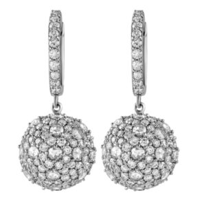 18k white gold diamond earrings