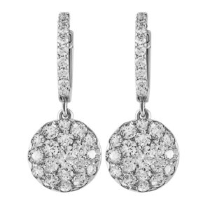 18k white gold diamond earrings