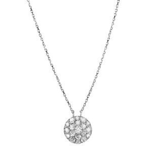 18k white gold diamond necklace