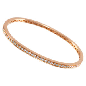 18k rose gold diamond bangle