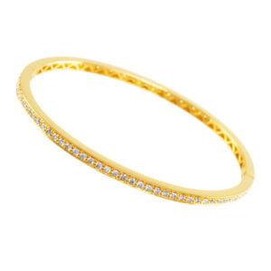 18k yellow gold diamond bangle