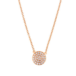 18k rose gold diamond necklace