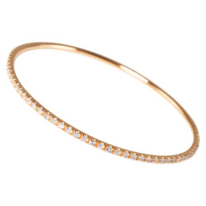 Diamond bangle in 18k rose gold